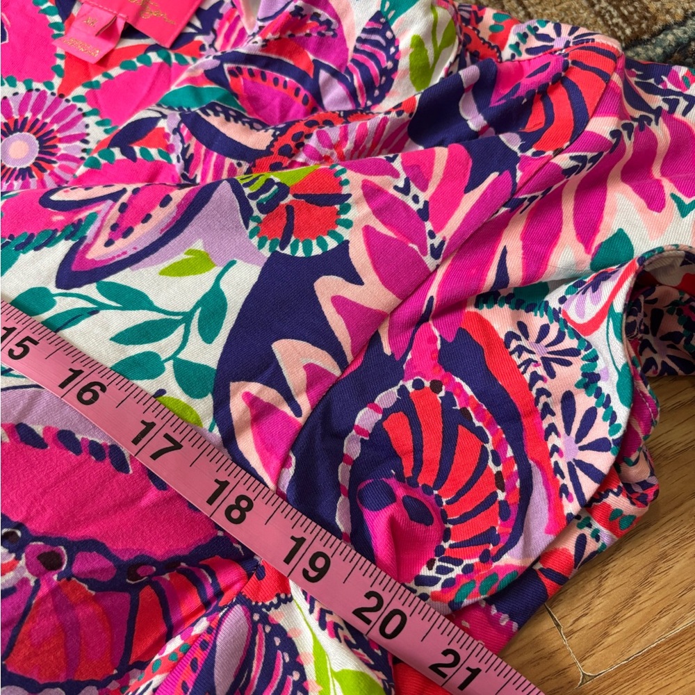Lilly Pulitzer Adriann Maxi Dress Flutter Sleeve She's To Fly Size XL NWOT - Picture 6 of 7